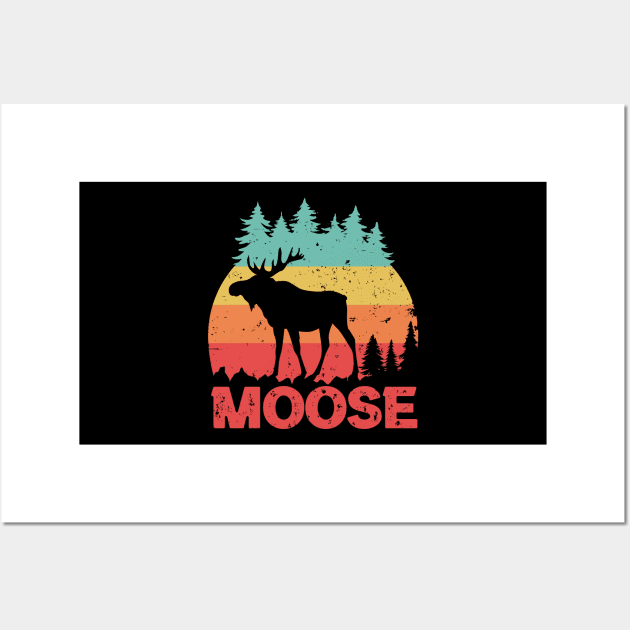 moose heartbeat lover,moose gift animal deer nature in alaska elk Wall Art by mezy